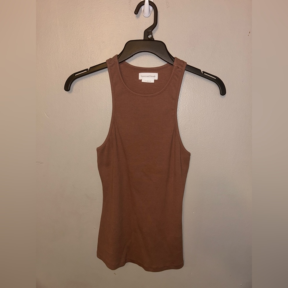 Lovers + Friends Brown Ribbed Knit Tank Top - Picture 2 of 9